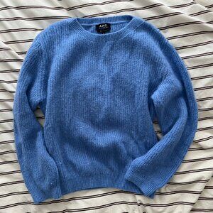 A.P.C. Blue Alpaca Wool Blend Sweater size S